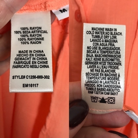 Anthro Cloth & Stone West Coast Henley Tunic Top M - Picture 8 of 8